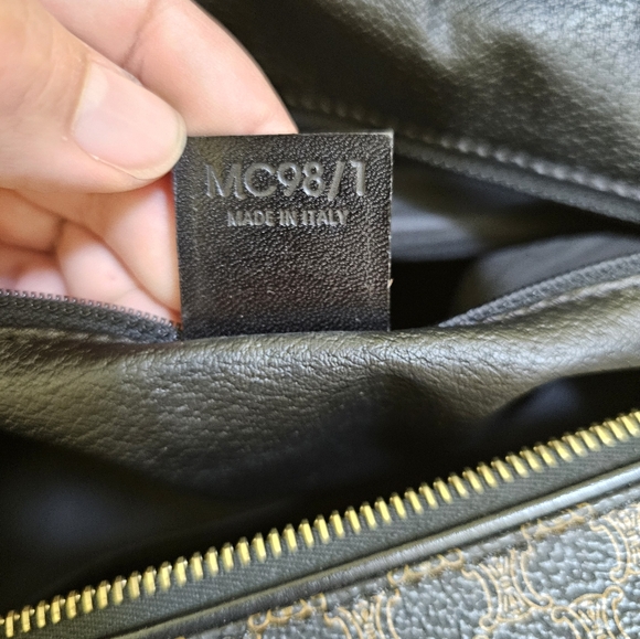 ❤🎉HOST PICK🎉❤️Rare Celine black&brown macadam triumph pvc boston travel MC98/1 - Picture 16 of 17